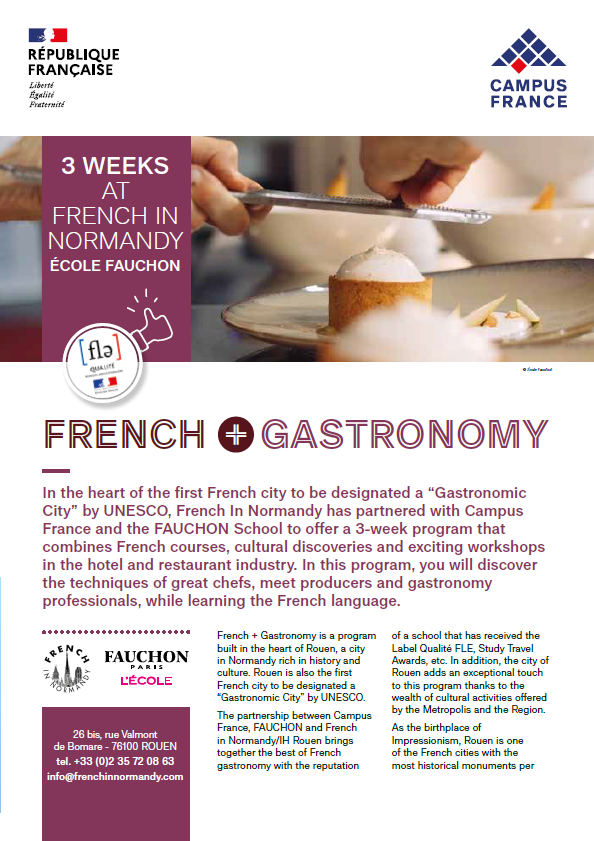 Plaquette French+Gastronomy